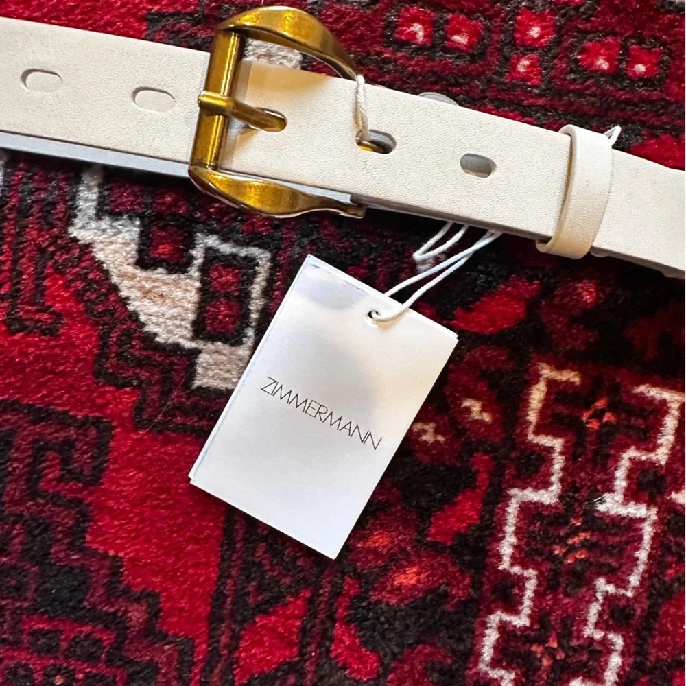NEW NWT Zimmerman Nautical leather belt M/L